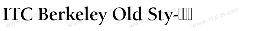 ITC Berkeley Old Sty字体转换